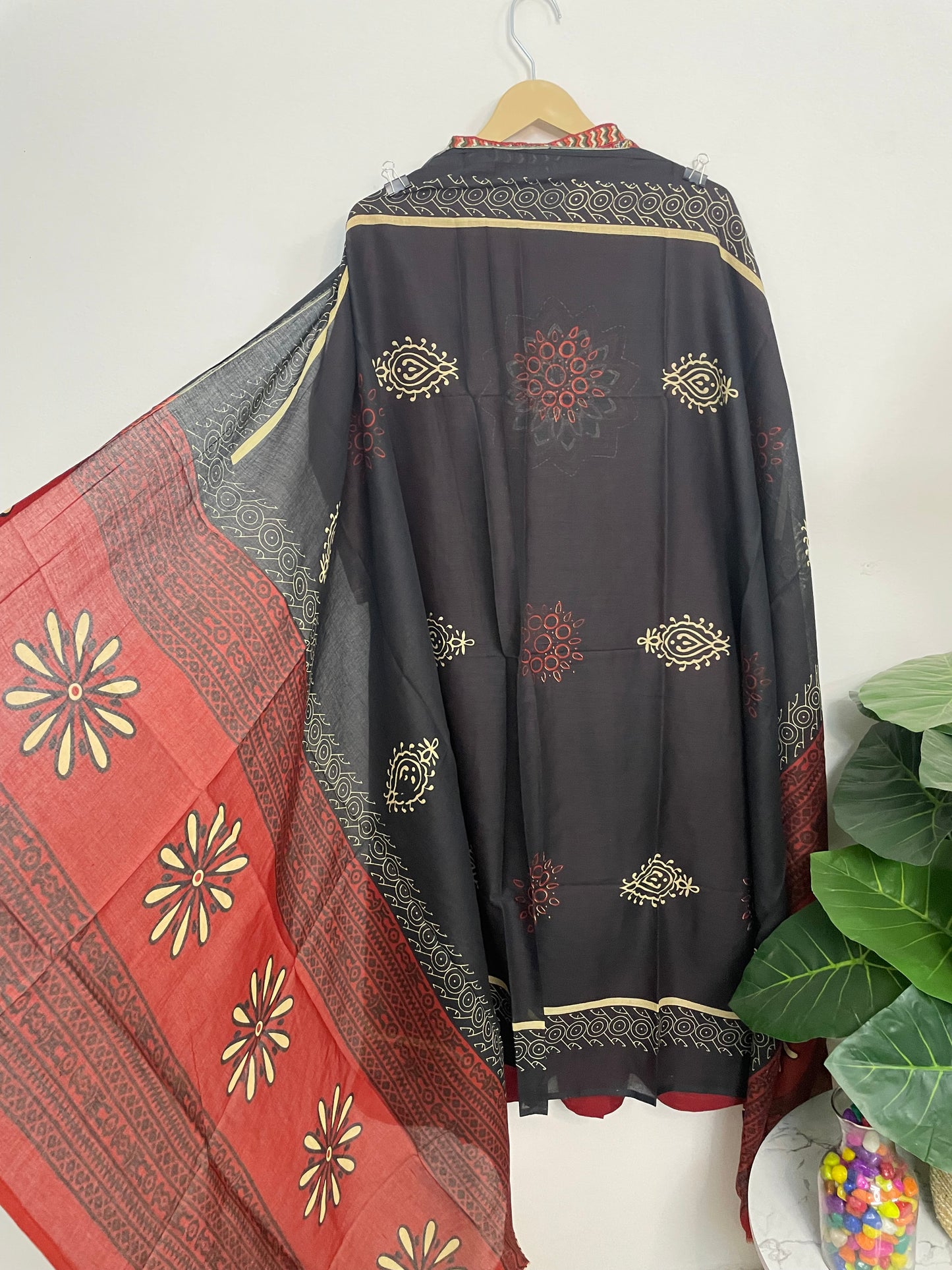 T070-Premium Pure cotton kurti with pant and dupatta