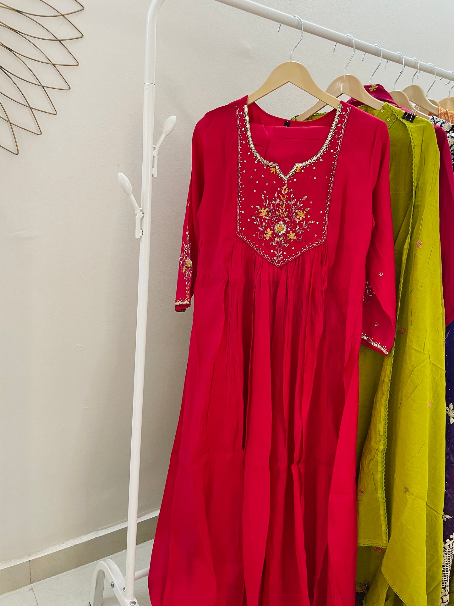 T055-Premium Mul Chanderi Kurti with pant and dupatta