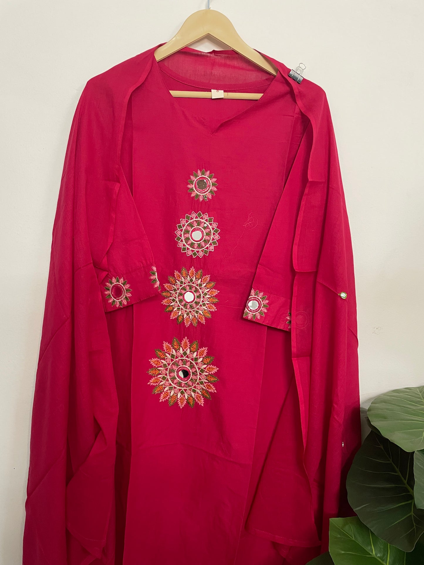 T069-Premium Pure cotton kurti with pant and dupatta