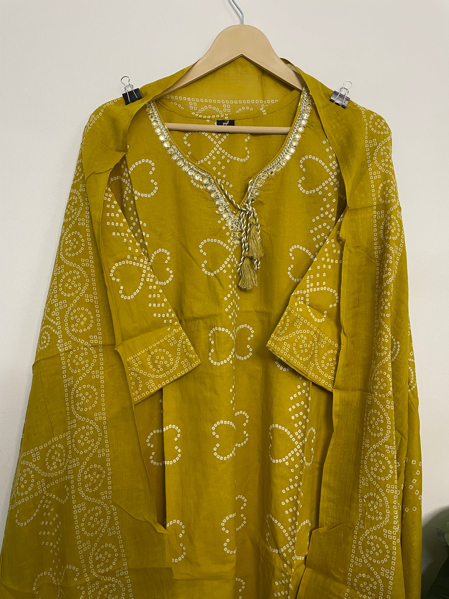 T079- Premium Pure cotton kurti with pant and dupatta