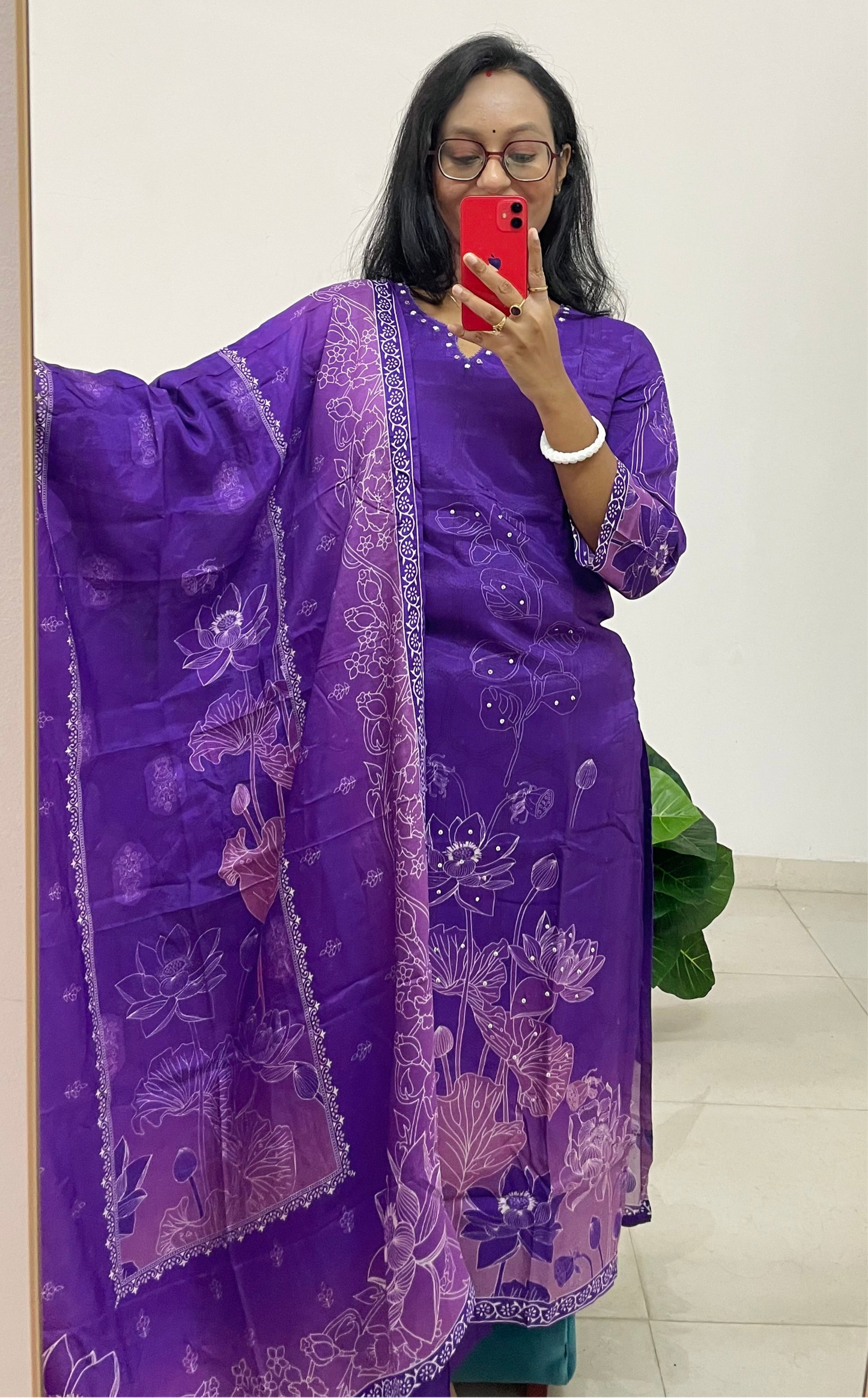 T013- Premium pure Muslin silk kurta set