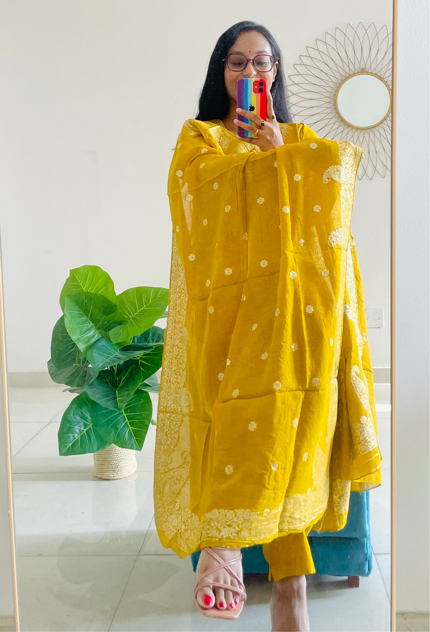 T023-GOLDEN HOUR WEAVE ROMAN SILK SUIT SET