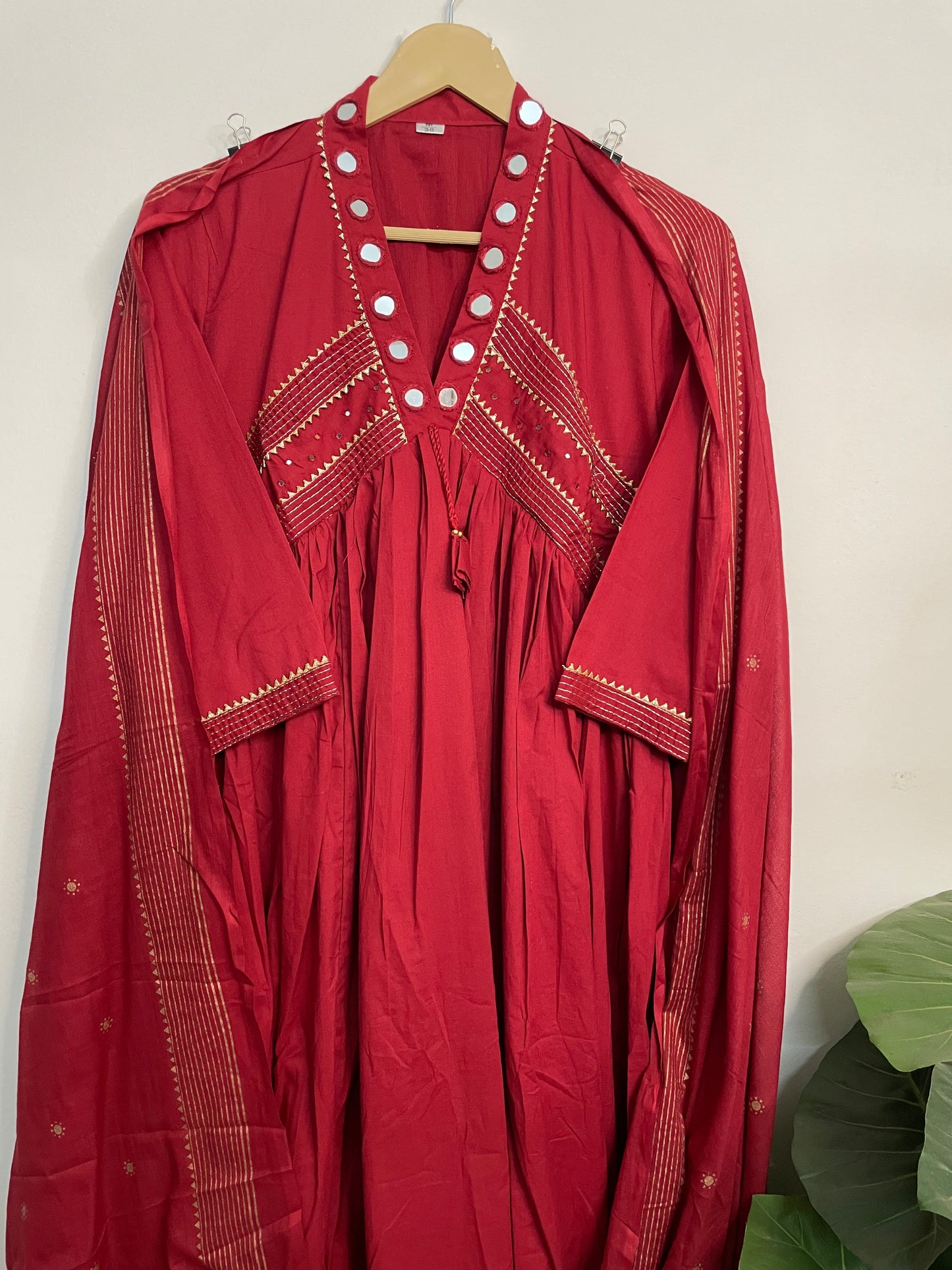 T089- Premium Pure Cotton kurti with pant and dupatta