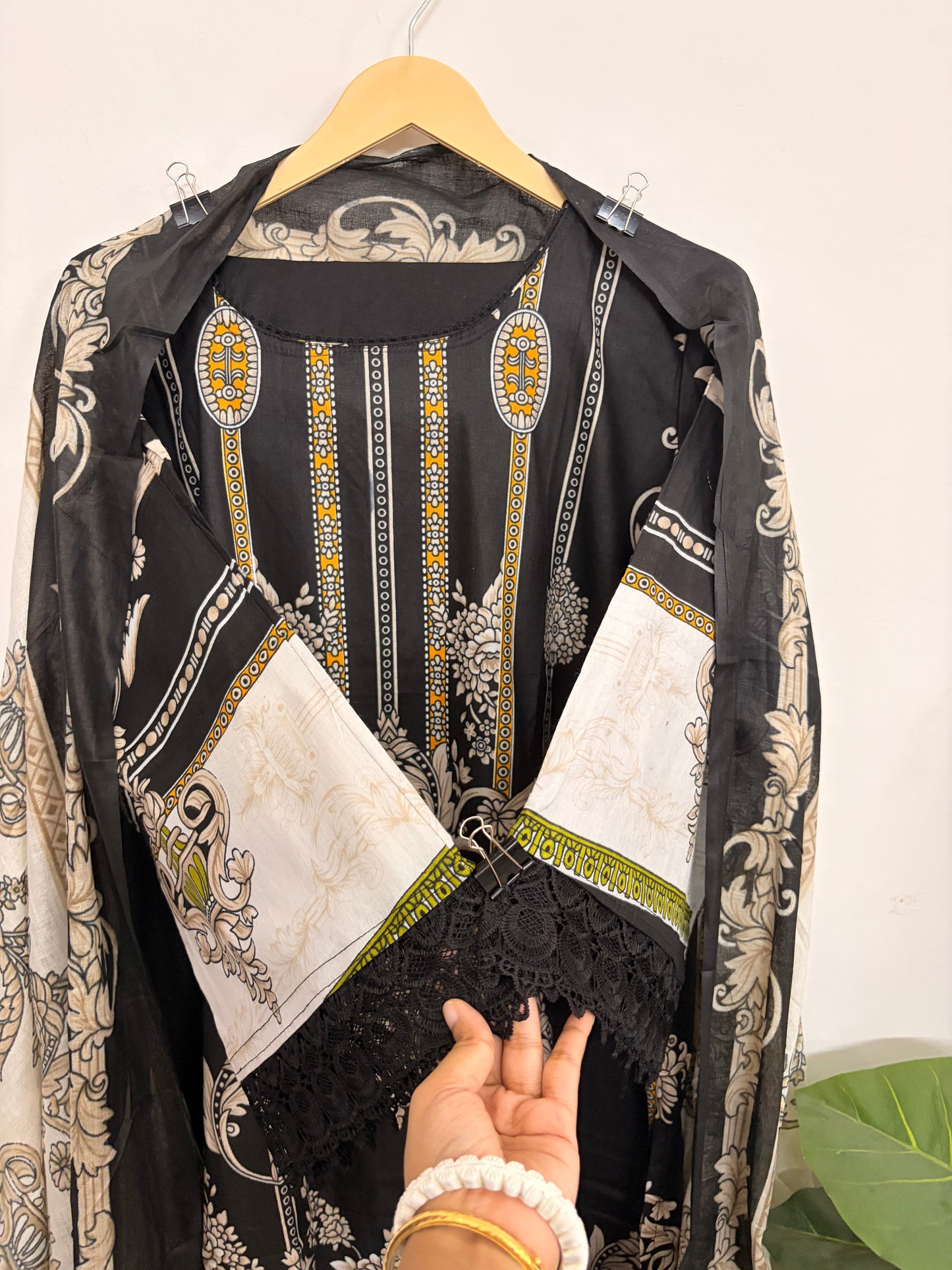 T125- Premium Pure Cotton Pakistani three-piece suit