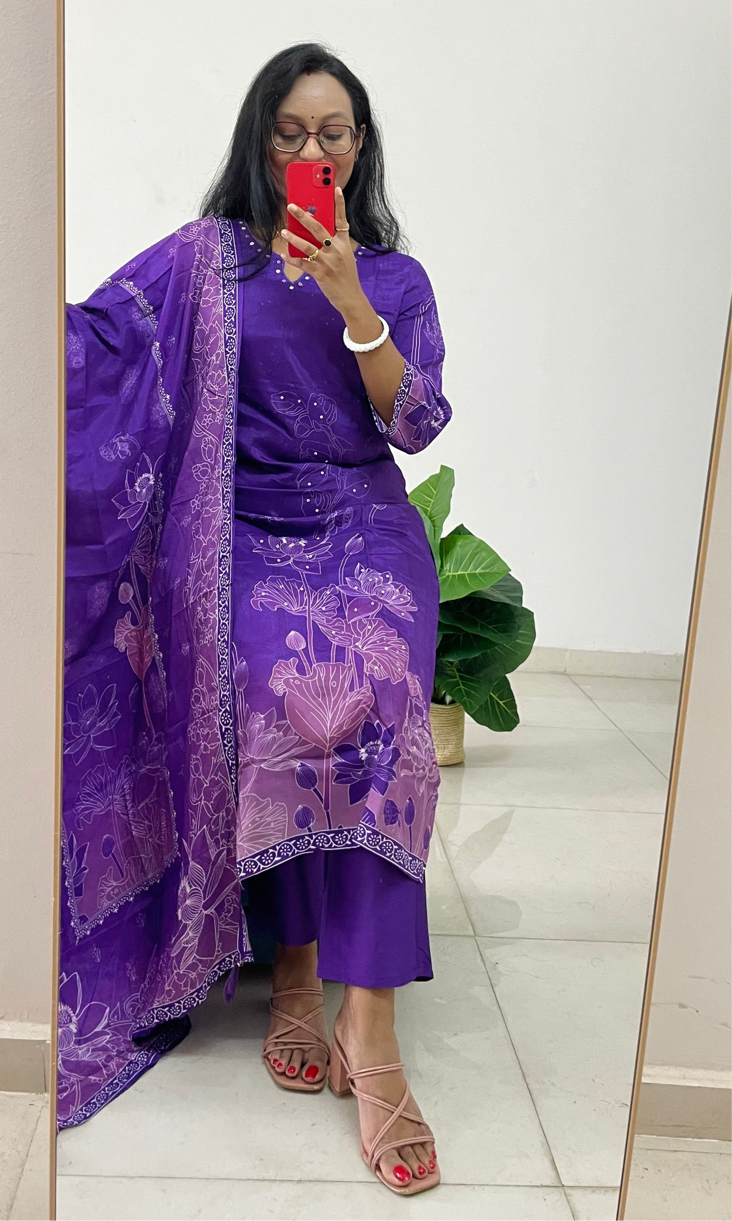 T013- Premium pure Muslin silk kurta set