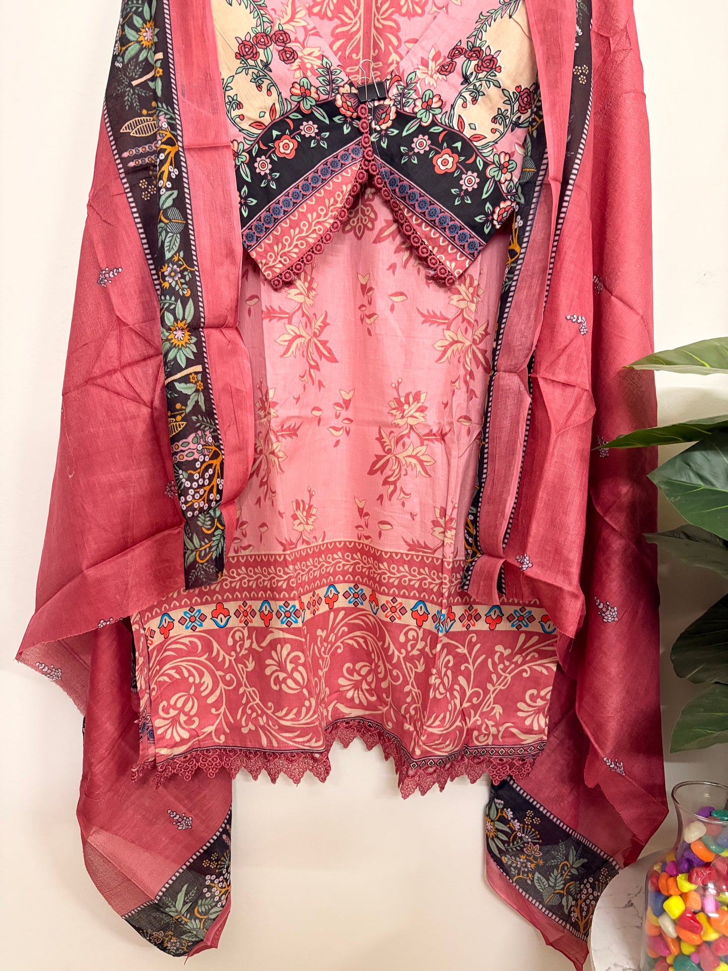 T122- Premium Pure Cotton Pakistani three-piece suit set