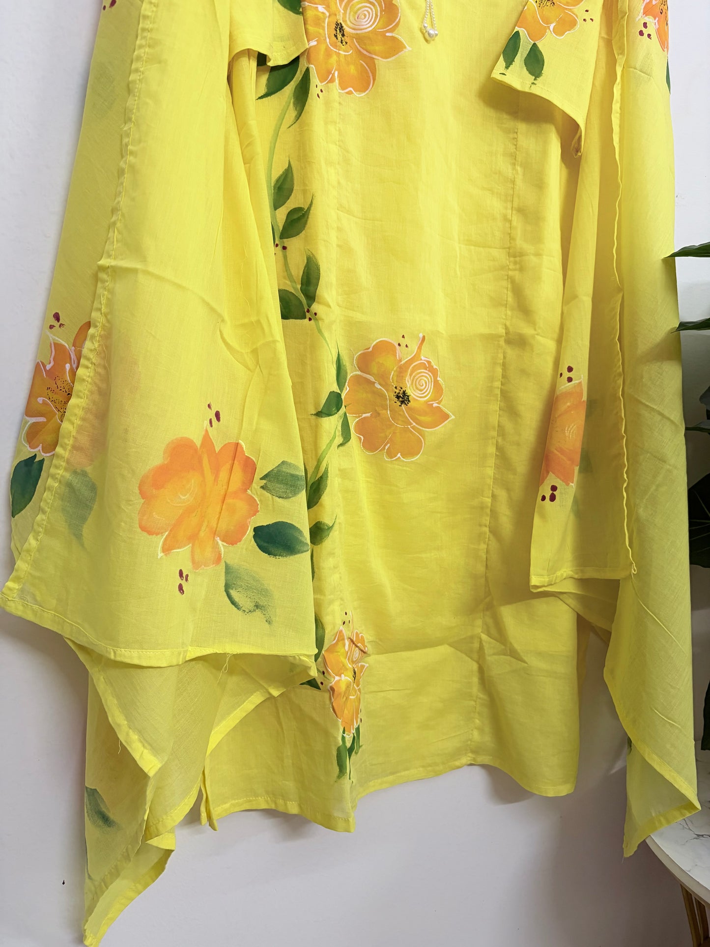 T111- Premium Pure Cotton Straight Kurti with pant and dupatta
