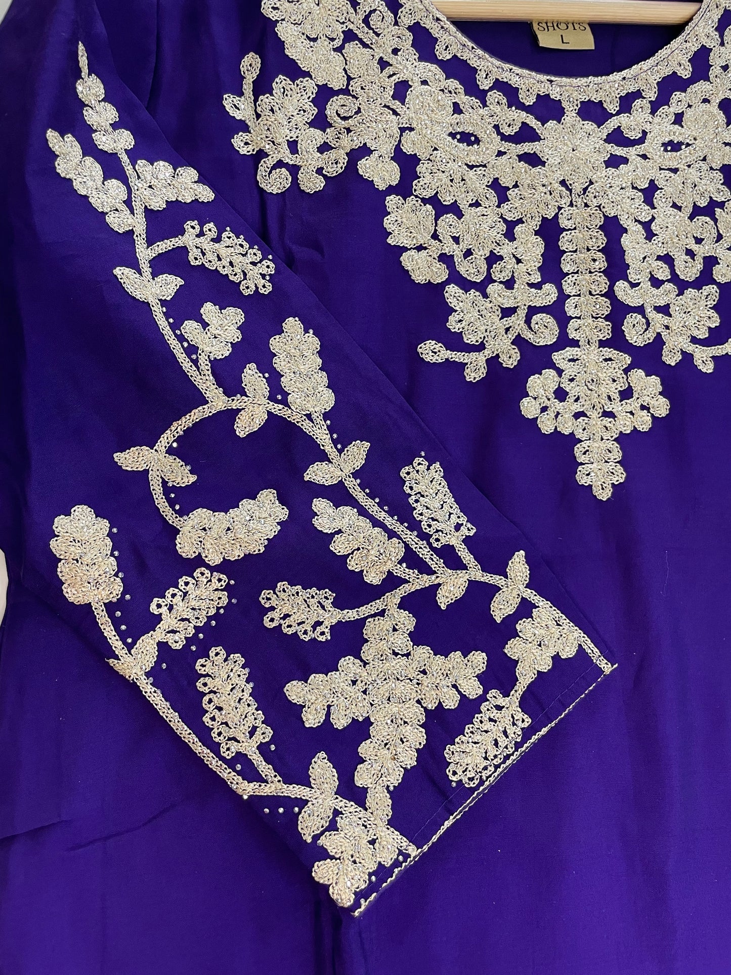 T048-Premium Roman Silk kurti with pant and dupatta