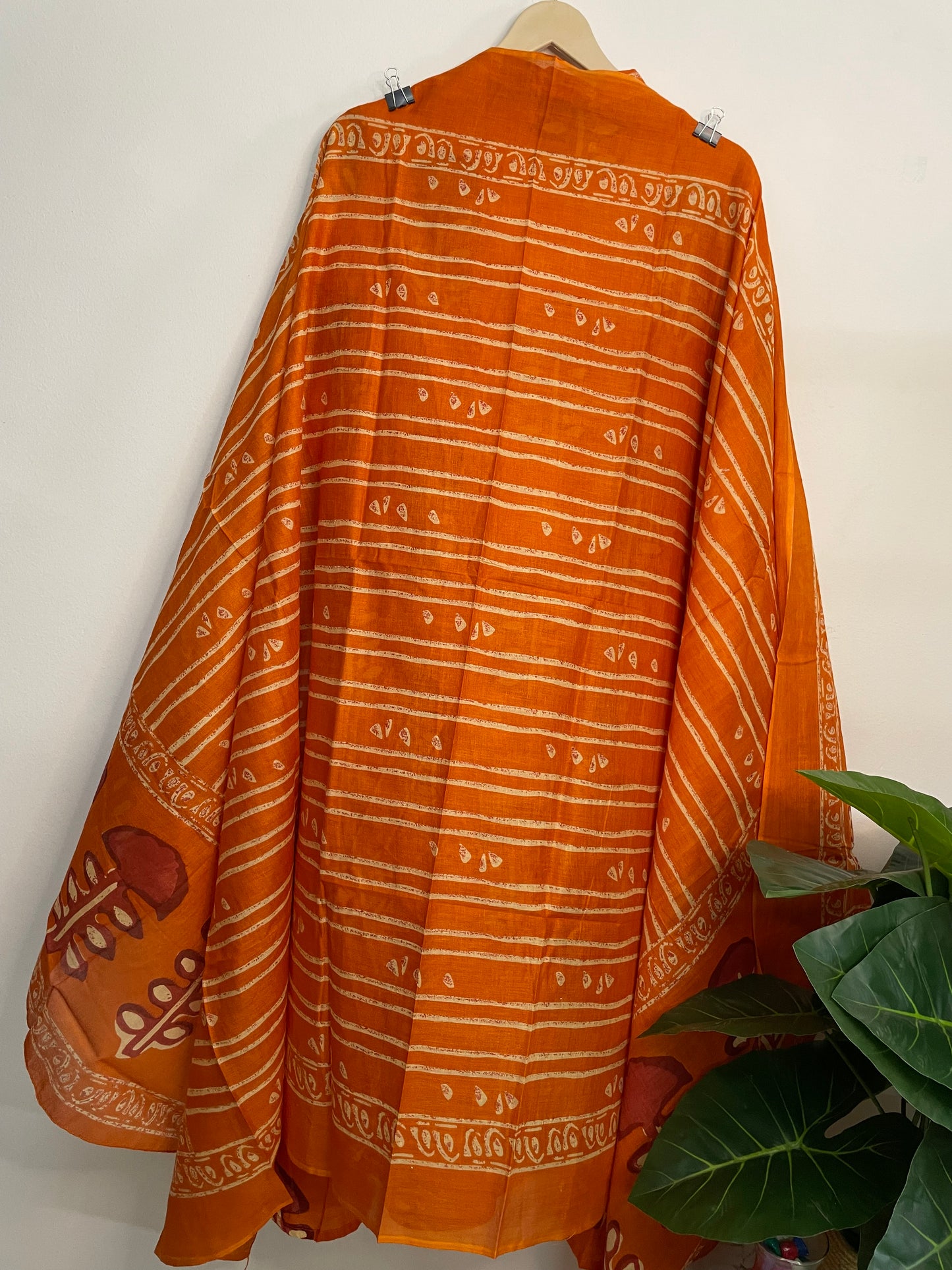 T094- Premium Pure Cotton A-line kurti with pant and dupatta