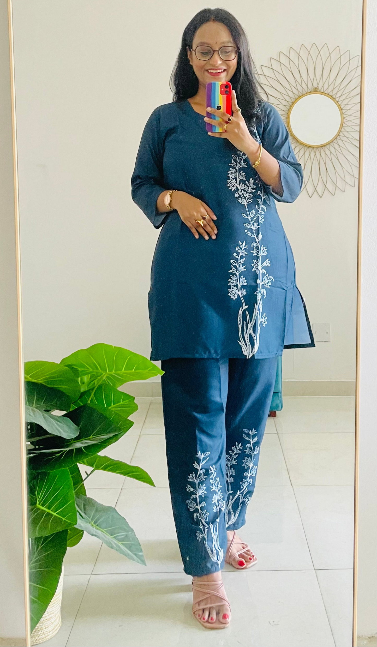 T036-MIDNIGHT LOOM PAINTED COTTON CO-ORD