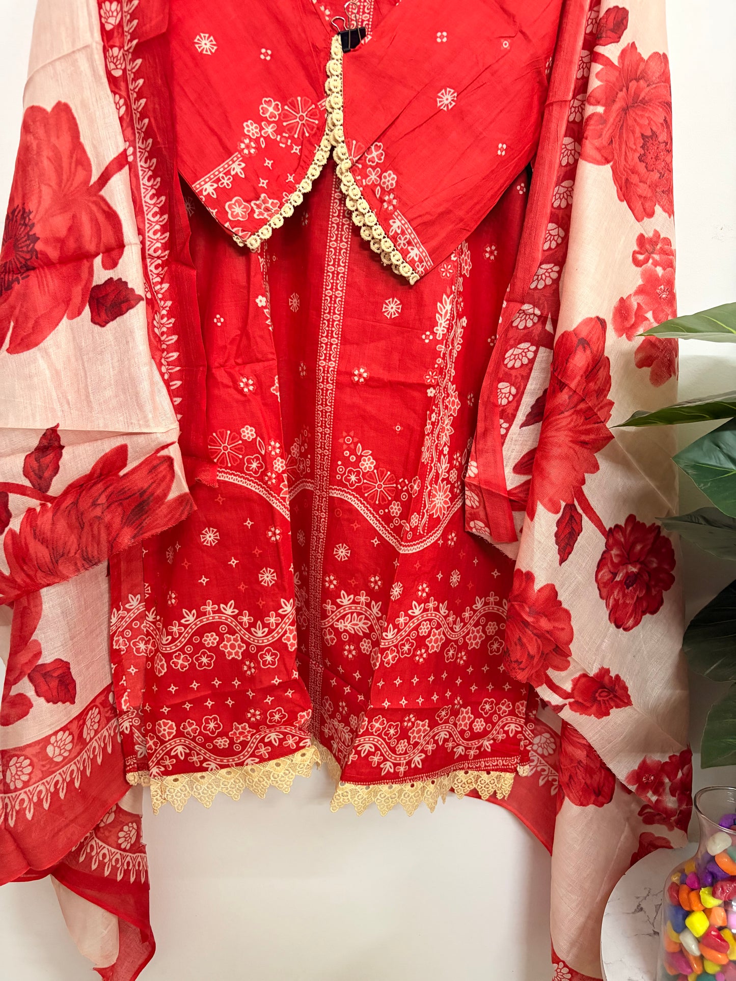T121- Premium Pure Cotton Pakistani three-piece suit set