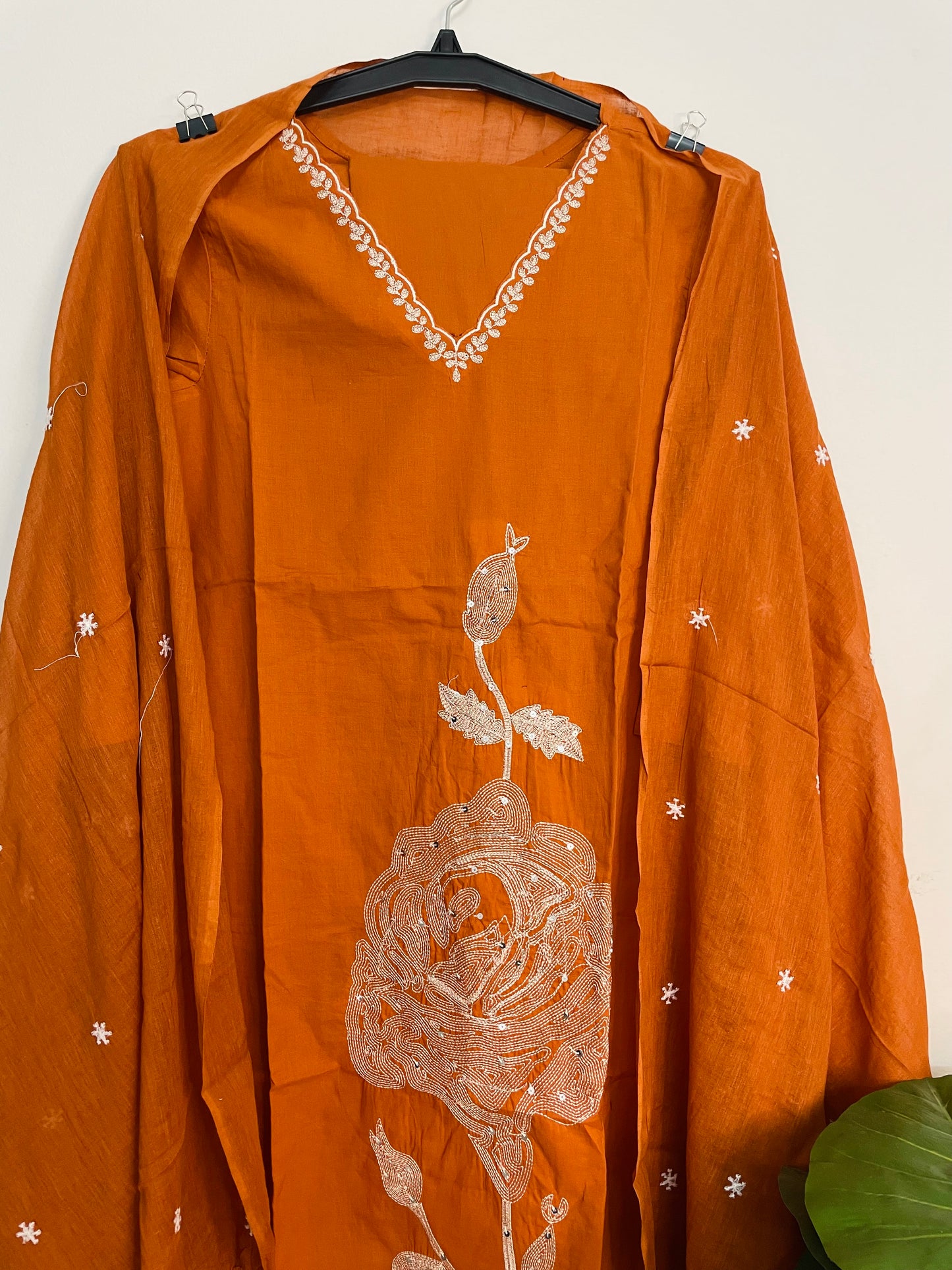 T066-Premium Pure cotton kurti with pant and dupatta