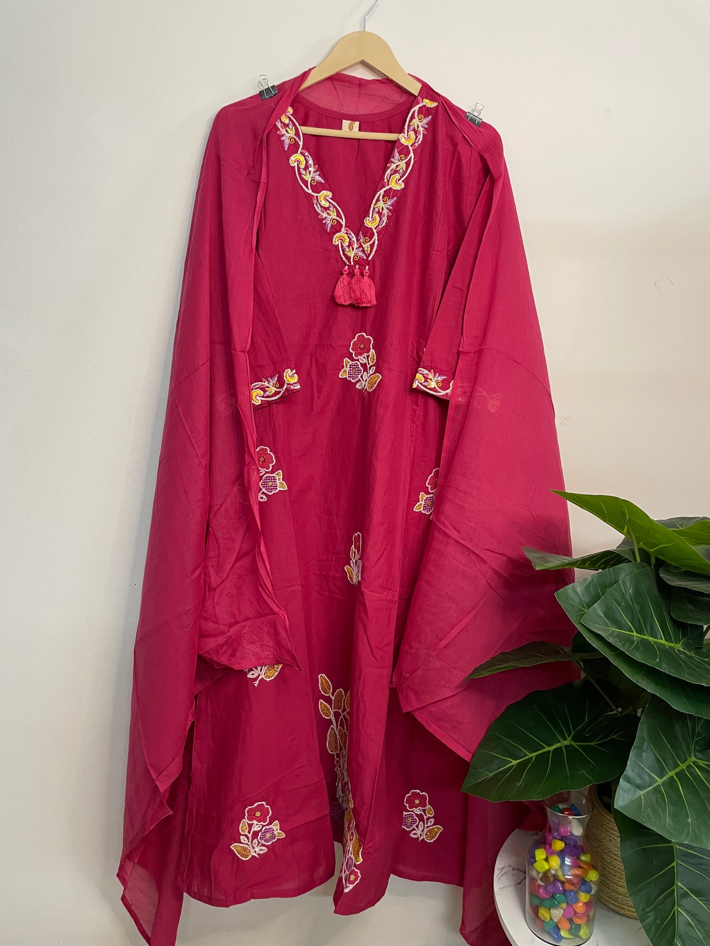 T093- Premium Pure Cotton kurti with pant and dupatta
