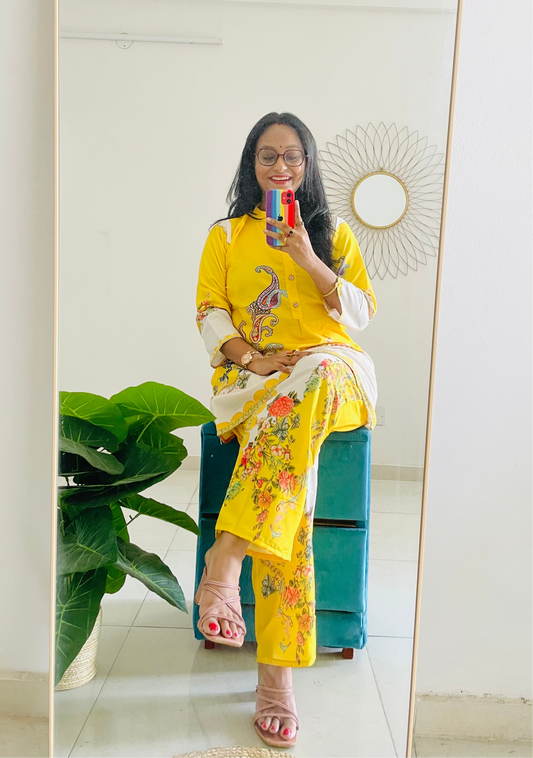 T035-MARIGOLD MEMOIR PREMIUM COTTON CO-ORD