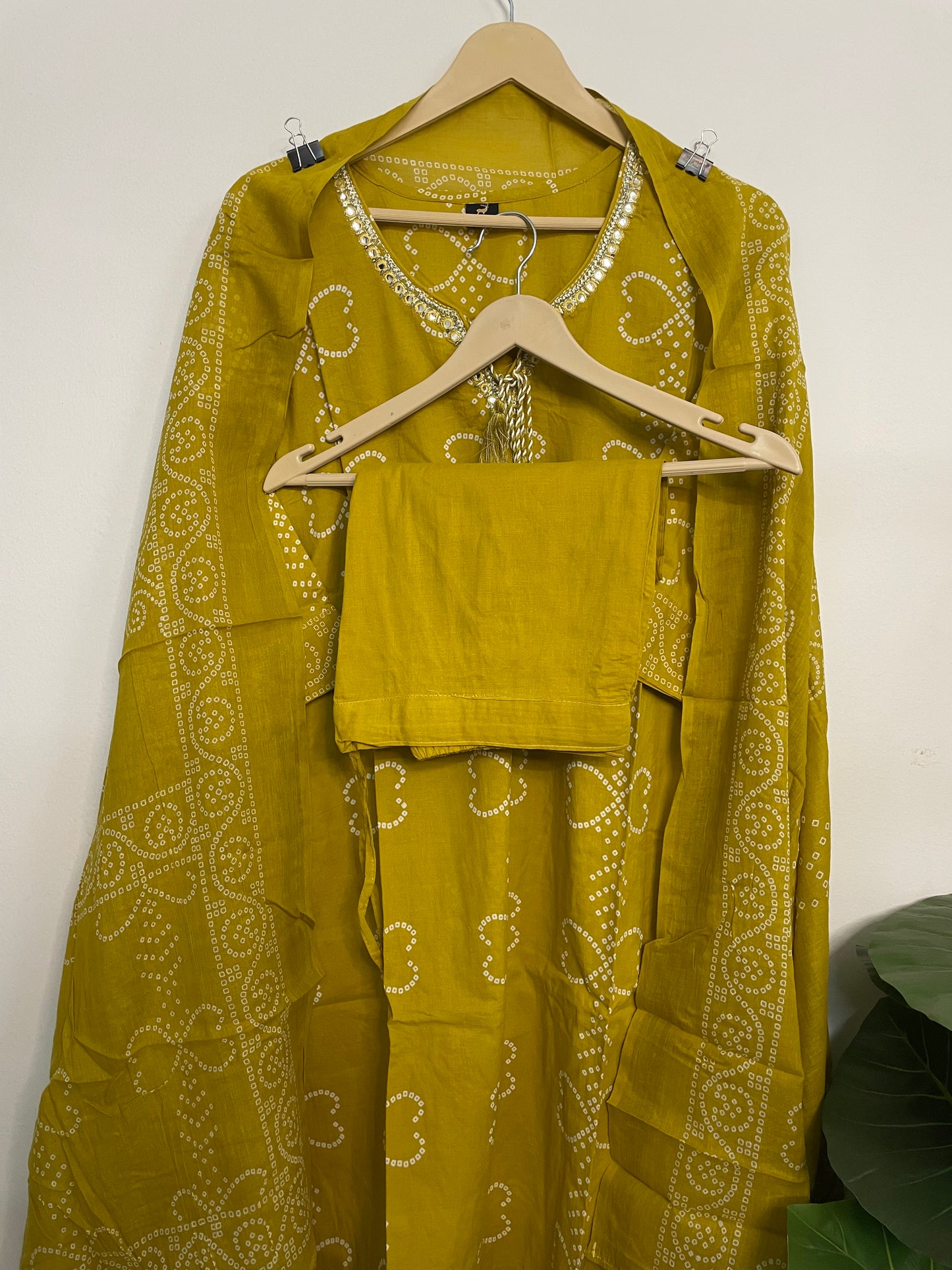 T079- Premium Pure cotton kurti with pant and dupatta